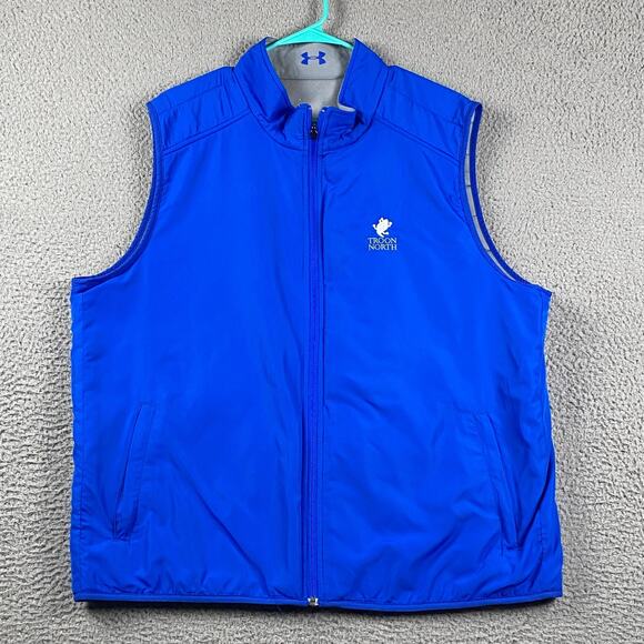 Under Armour Men's XL ColdGear Royal Blue Puffer Golf Vest - Troon North Club - Picture 1 of 9